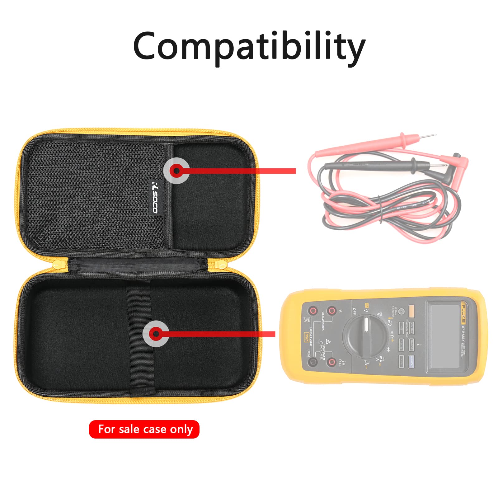 RLSOCO ハードケース Fluke 87V MAX デジタルマルチメーター/Fluke 87V